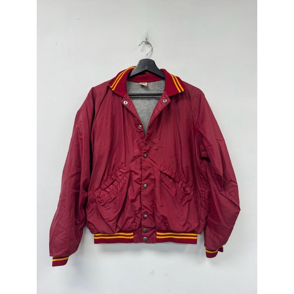 Vintage Russell Athletic Jacket Mens Small Red Nick's Twin‎ Oaks Varsity 70s 80s